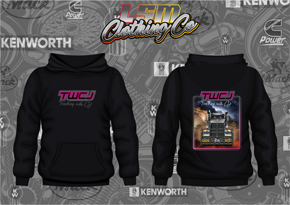 Trucking with CJ Kenworth T909 Design - Hoodies