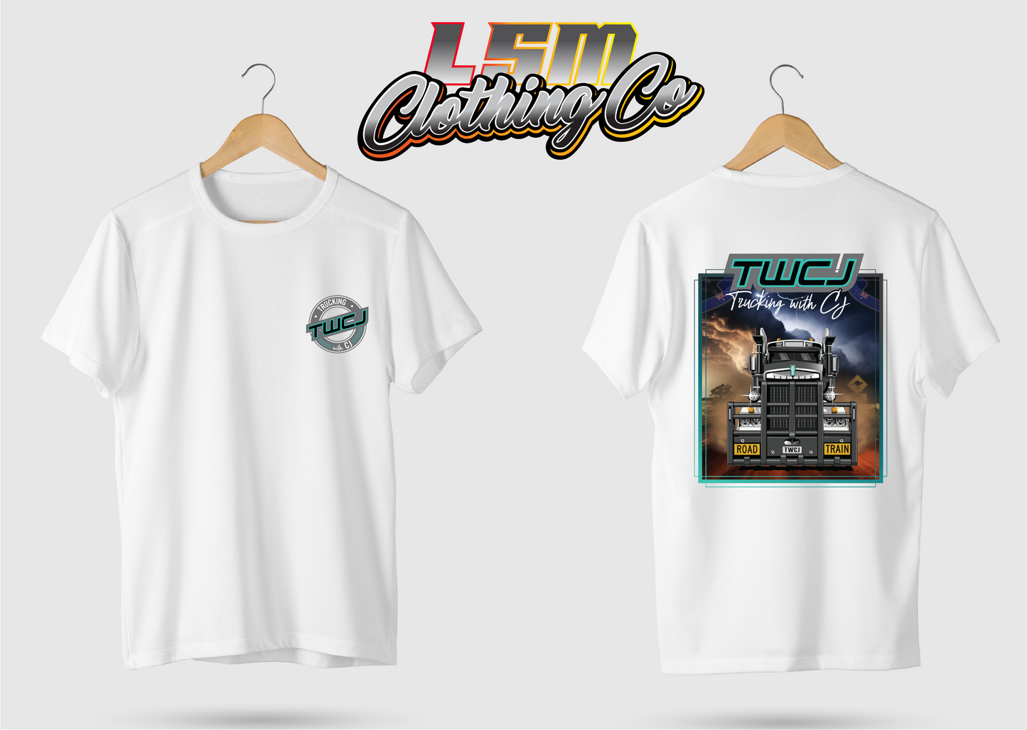 Trucking with CJ Kenworth T909 Design - T-Shirts